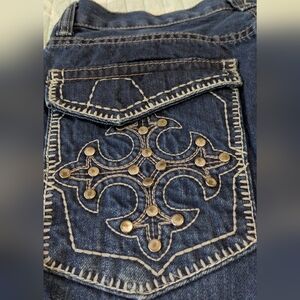 Flypaper no stretch jeans with embellished back pockets. Size 32x30**